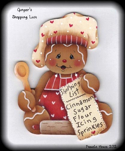 417x504 The Decorative Painting Store Gingerbread Shopping List, All - Gingerbread Painting