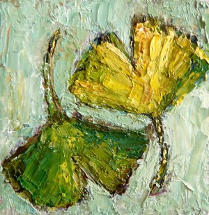 300x310 Omeka@ctl Uvm Tree Profiles Ginkgo A Symbol In Art - Ginkgo Leaf Painting