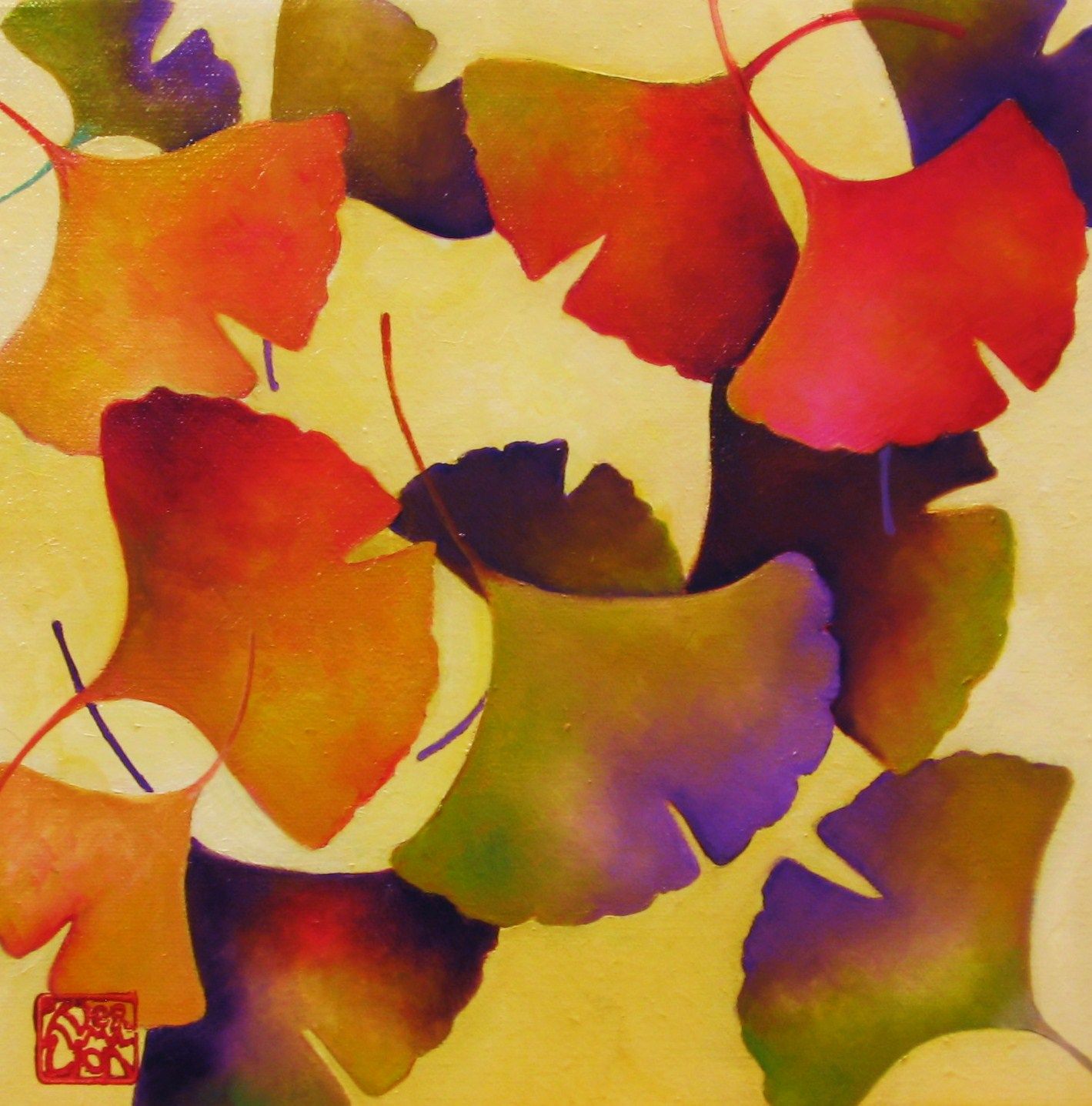 Ginkgo Leaf Painting at PaintingValley.com | Explore collection of ...