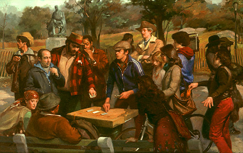 500x316 Max Ginsburg, Leslie Lillien Levy And Nick Long - Ginsberg Painting