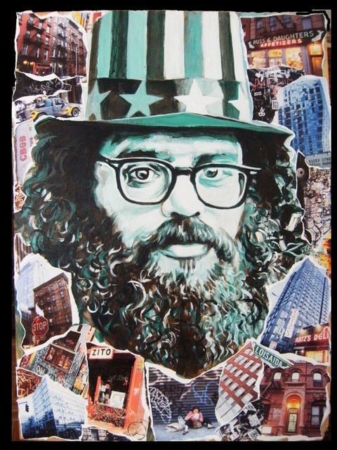 480x640 Antony Zito Artwork Allen Ginsberg On The Lower East Side - Ginsberg Painting