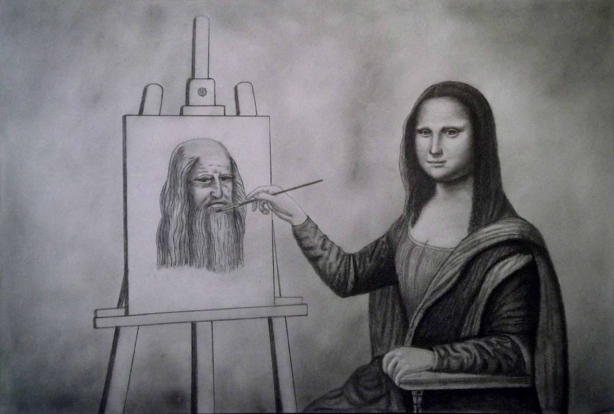 2000x1350 Mona Lisa Clipart Sketch Leonardo Da Vinci - Gioconda Painting