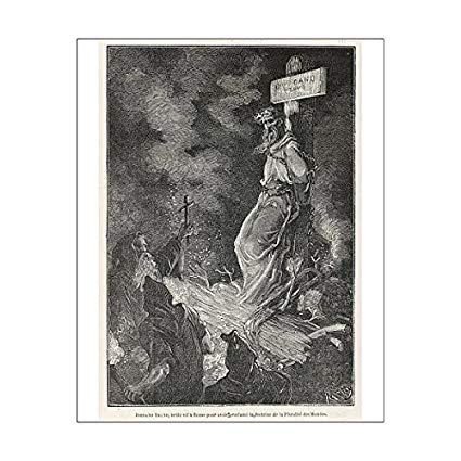 425x425 10x8 Print Of Giordano Bruno Burns (593421) Posters - Giordano Bruno Painting