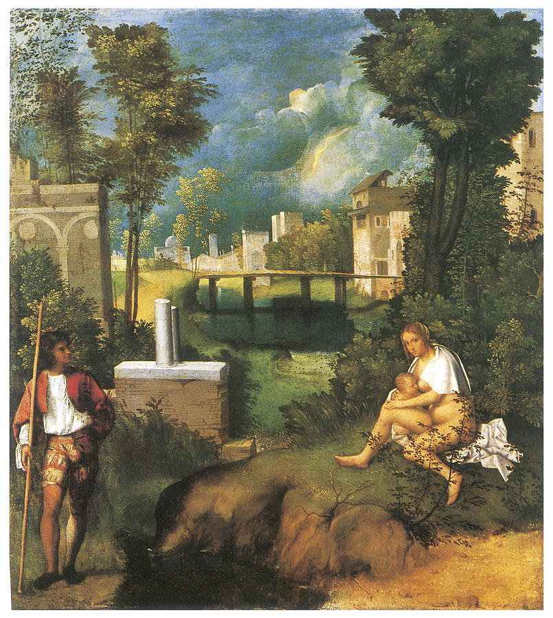 805x900 The Tempest Painting By Giorgione - Giorgione Painting