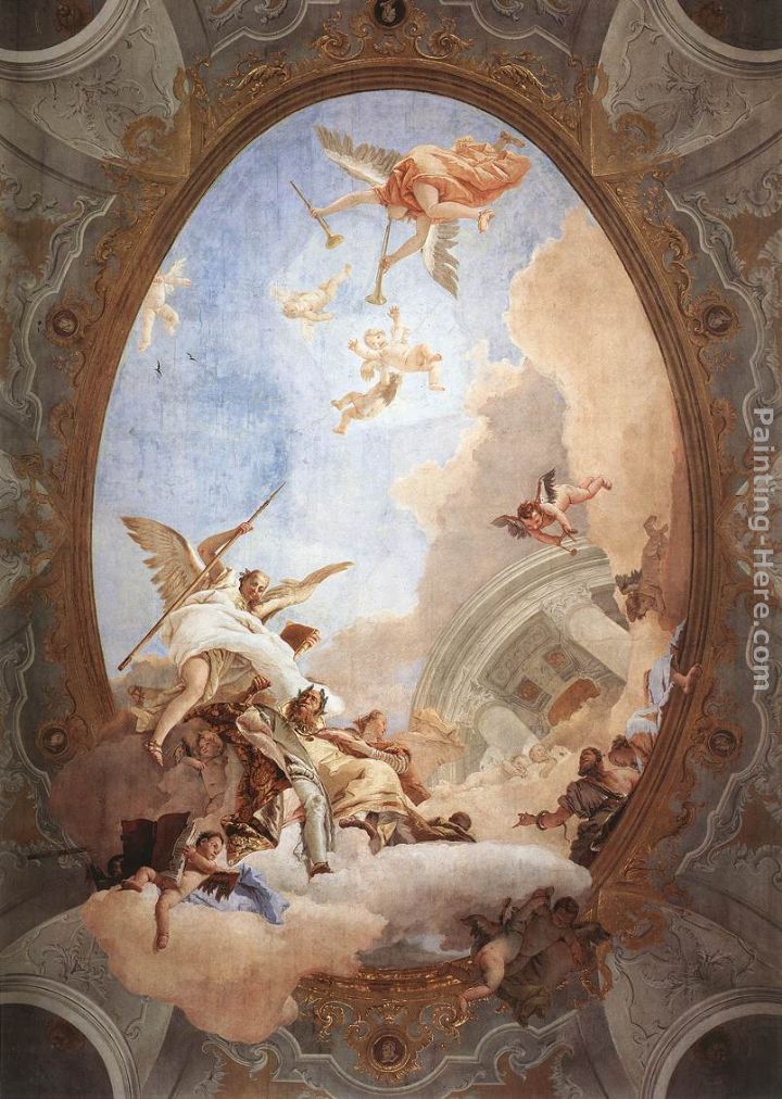 720x1012 Giovanni Battista Tiepolo Allegory Of Merit Accompanied By - Giovanni Battista Tiepolos Painting