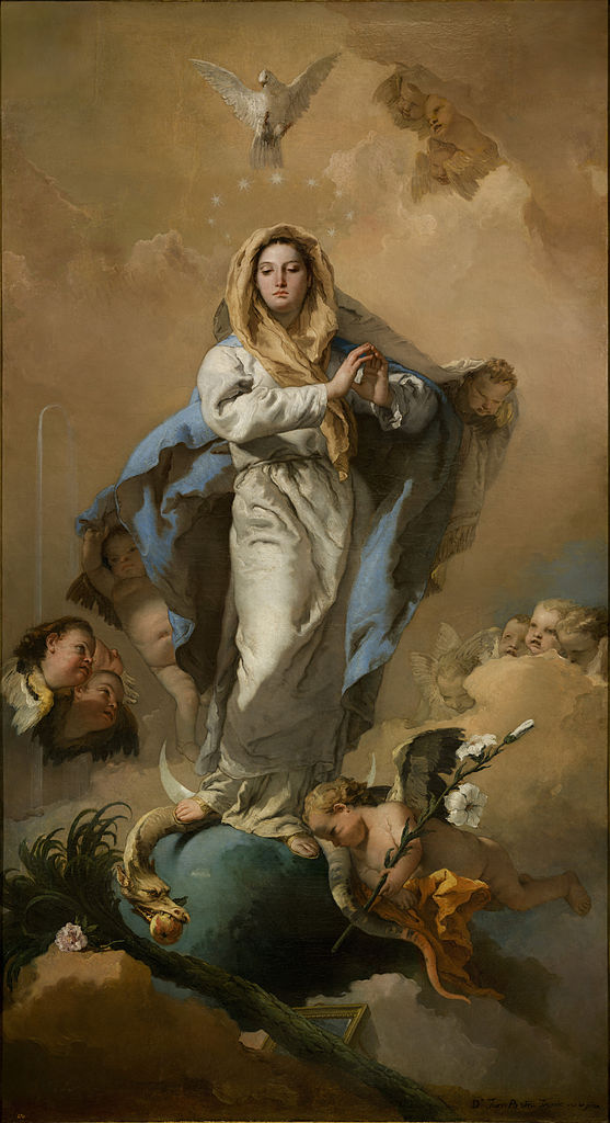 557x1024 The Immaculate Conception (Tiepolo) - Giovanni Battista Tiepolos Painting
