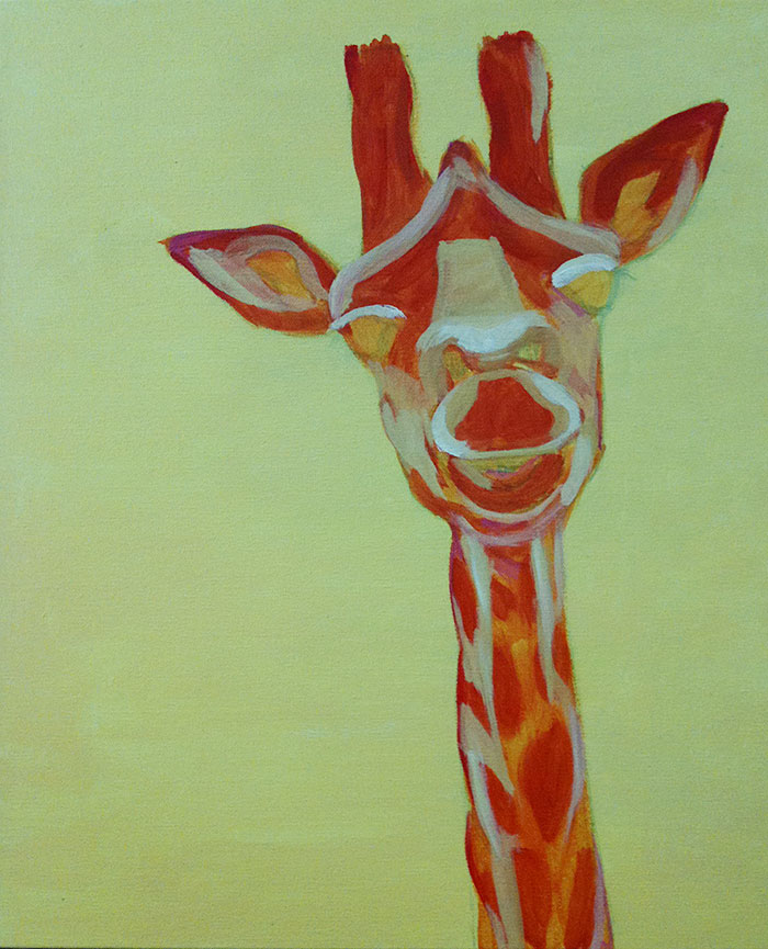 700x865 Giraffe Acrylic - Giraffe Acrylic Painting