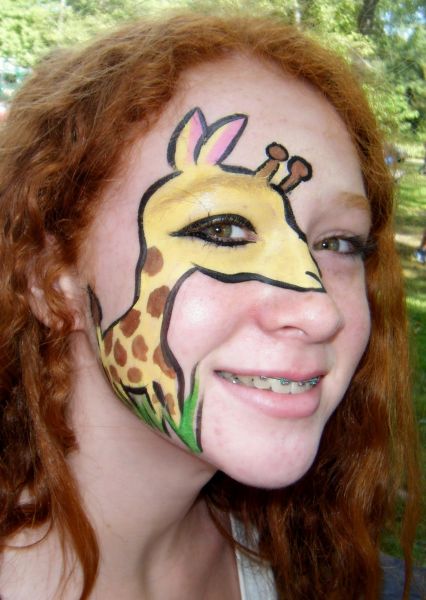 Giraffe Face Painting at PaintingValley.com | Explore collection of ...