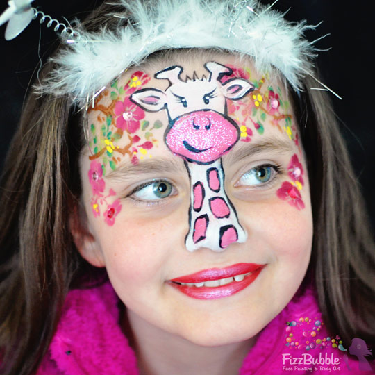 540x540 Fizzbubble Face Painting Giraffe Pink - Giraffe Face Painting