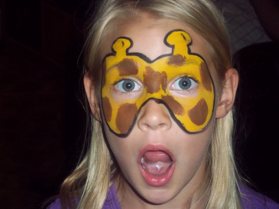 900x675 Giraffe Facepaint Mask By Kyleematthews - Giraffe Face Painting