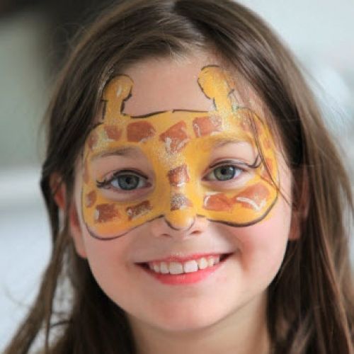 500x500 Easy Animal Face Paint Giraffe Ltbgtface Paintsltgt Amp Glitter Ltb - Giraffe Face Painting