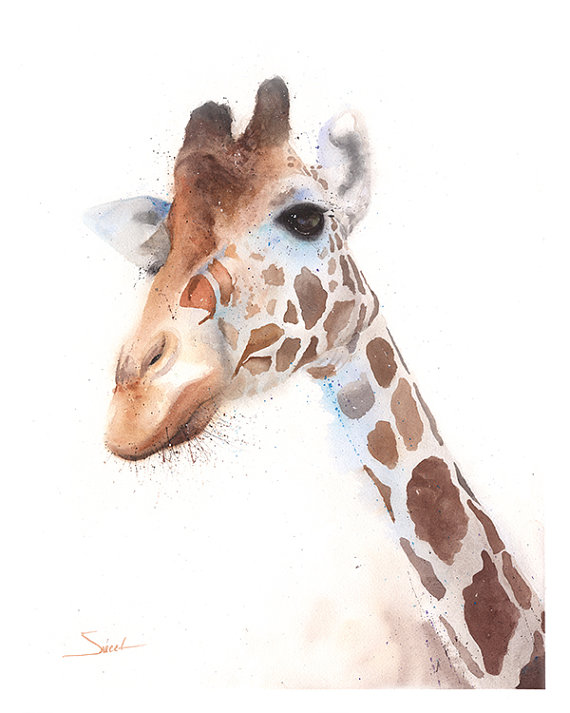 570x713 Giraffe Print - Giraffe Head Painting