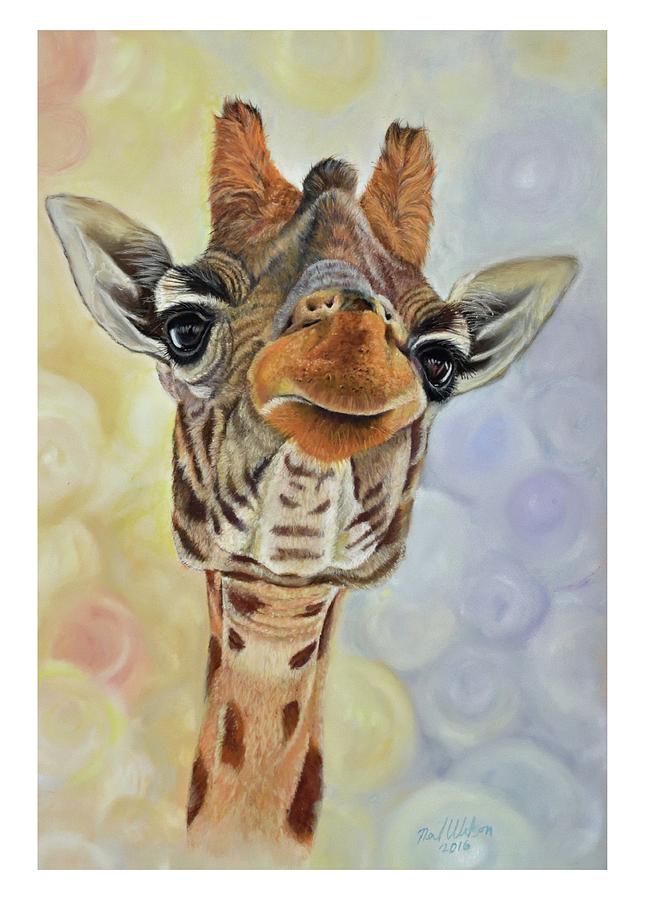 645x900 Giraffe Head Painting By Neil Wilson - Giraffe Head Painting