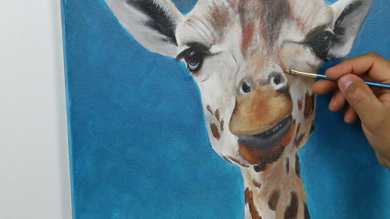 1280x720 Giraffe Painting Demonstration Wjcorona - Giraffe Painting
