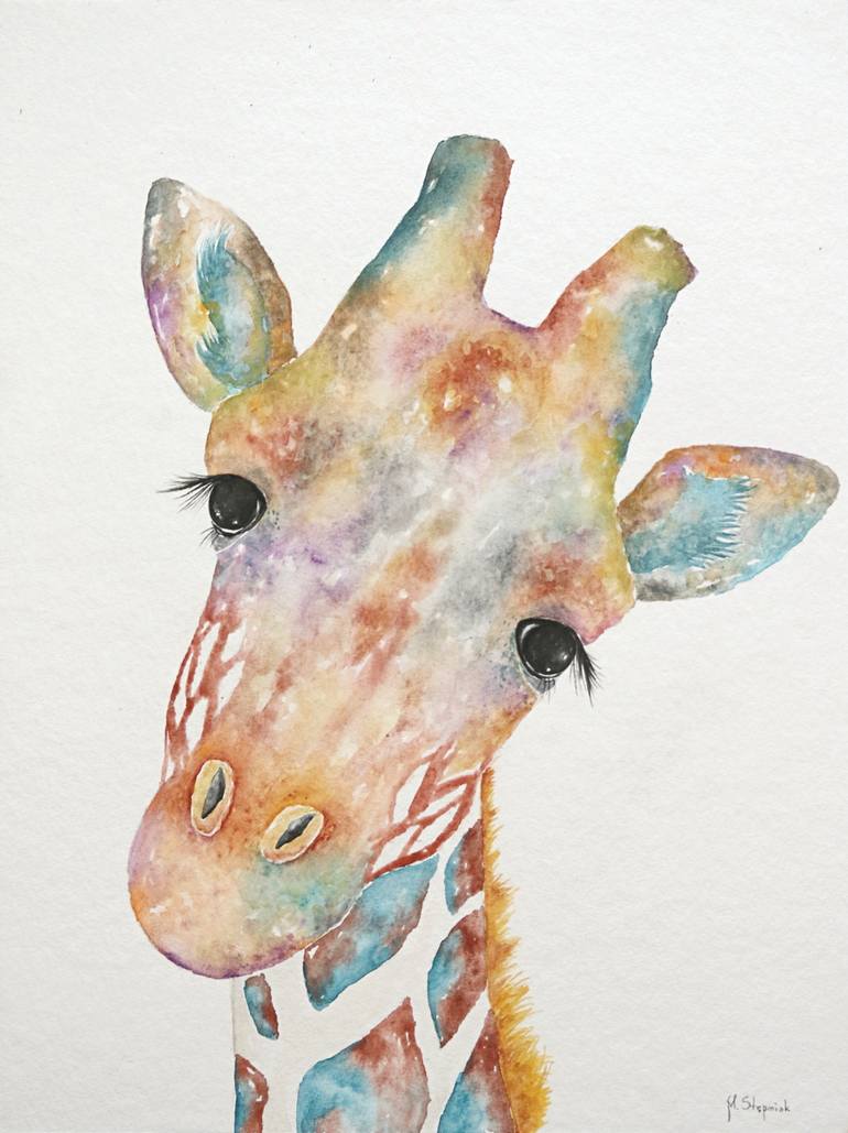 770x1029 Saatchi Art Giraffe Painting By Malgorzata Stepniak - Giraffe Painting