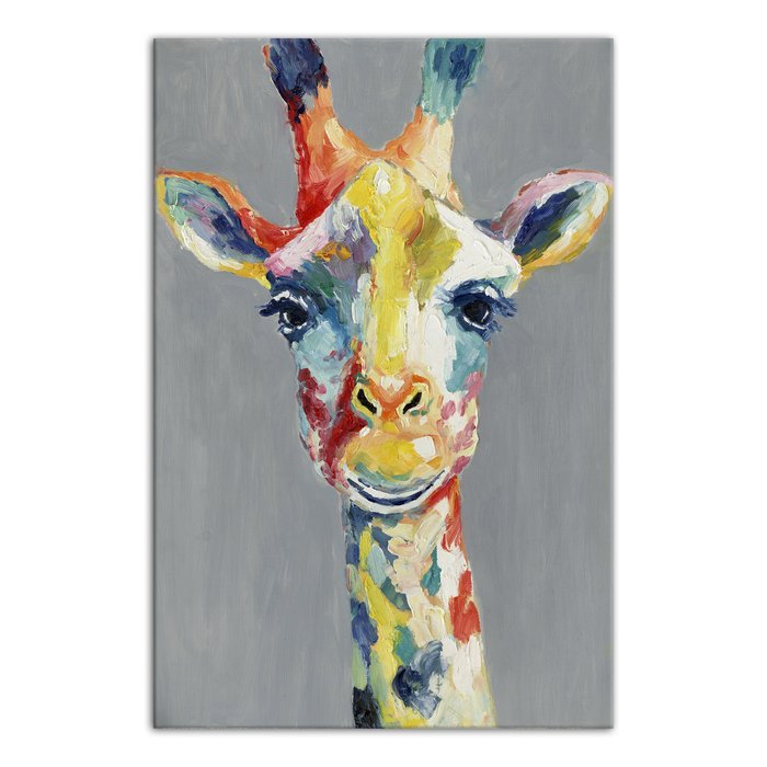 700x700 World Menagerie - Giraffe Painting