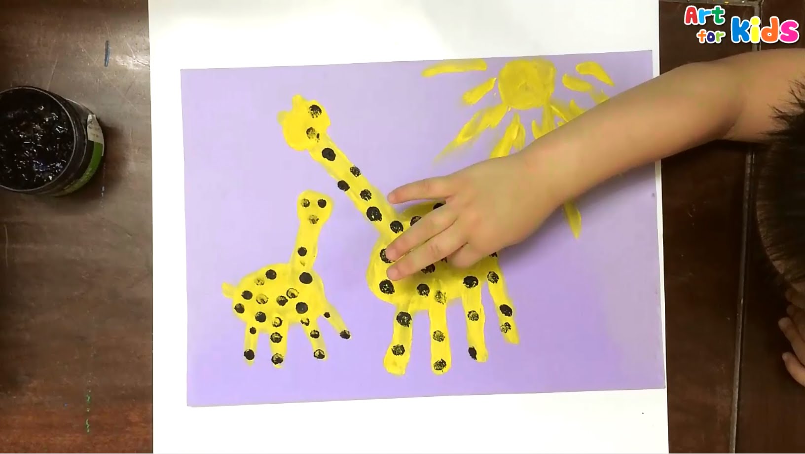 1632x920 Hand Painting For Kids How To Draw A Giraffe For Kids Painting - Giraffe Painting For Kids