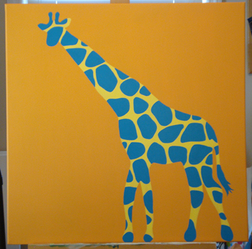 360x356 Giraffe Painting On Canvas - Giraffe Painting On Canvas