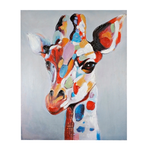 500x500 Metal Giraffe Wall Art - Giraffe Painting On Canvas