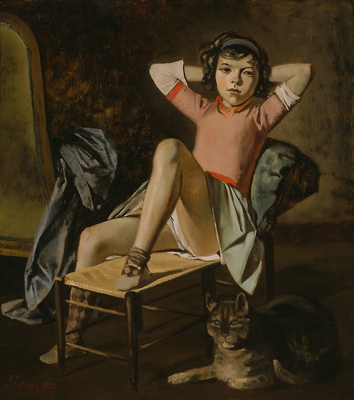 707x800 Girl With Cat The Art Institute Of Chicago - Girl And Cat Painting