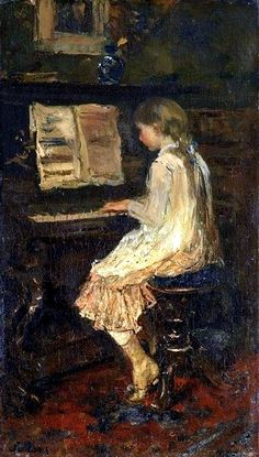 236x415 389 Best Art Of The Piano Lesson Images On Art - Girl At Piano Painting