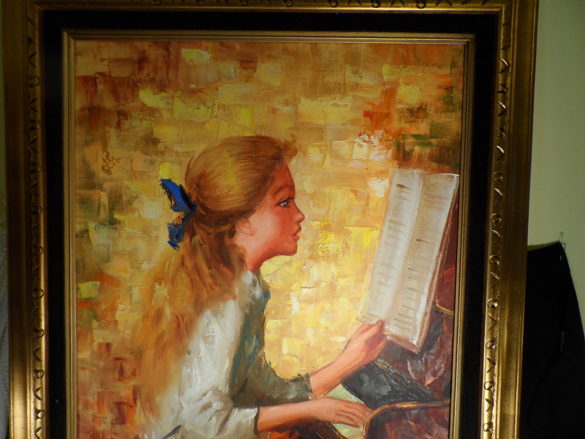 1200x900 Modern Painting Of Renoir Girl Playing Piano Collectors Weekly - Girl At Piano Painting