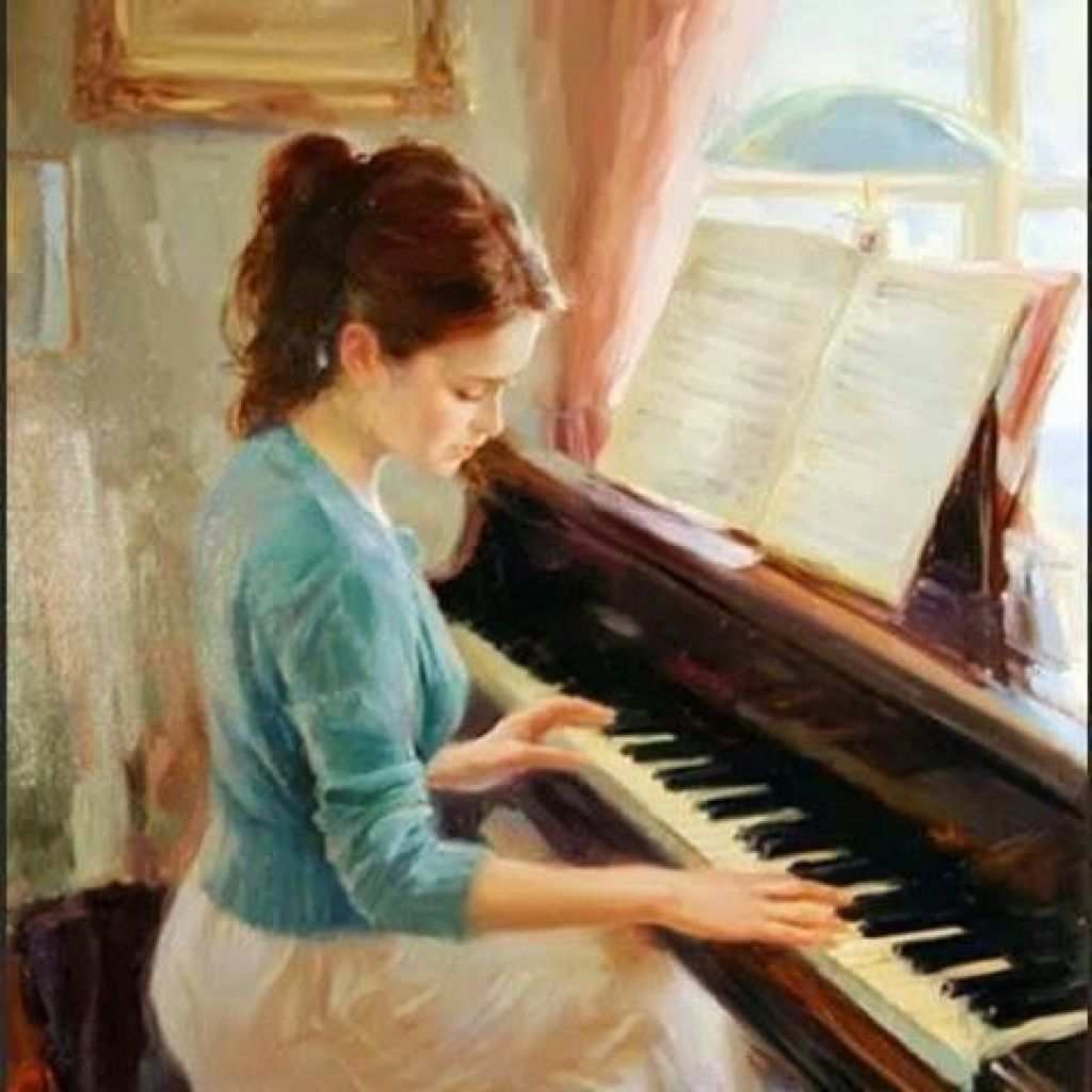 Girl At Piano Painting At Explore Collection Of Girl At Piano Painting