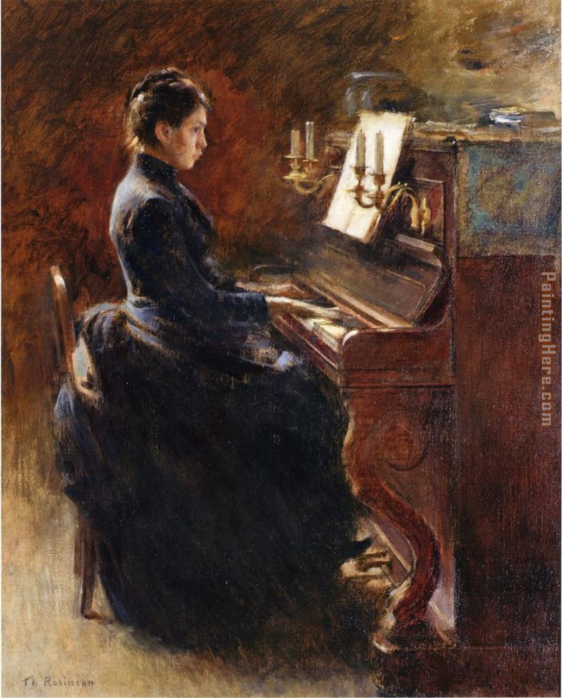 789x980 Theodore Robinson Girl - Girl At Piano Painting