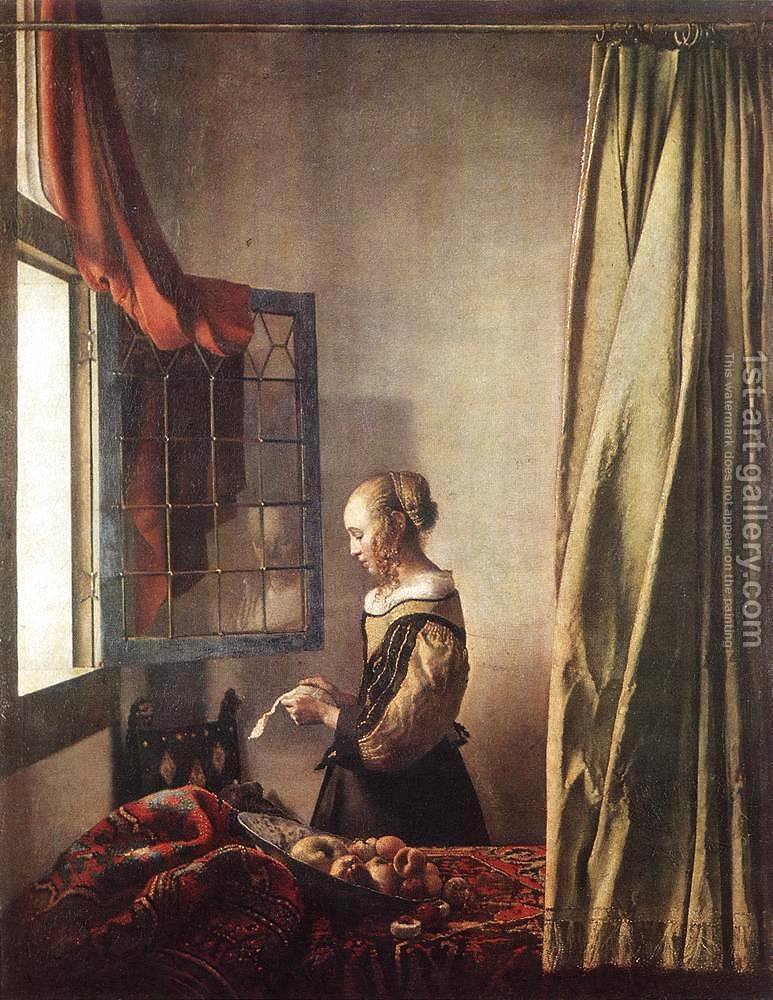 773x1000 Girl Reading A Letter - Girl At Window Painting