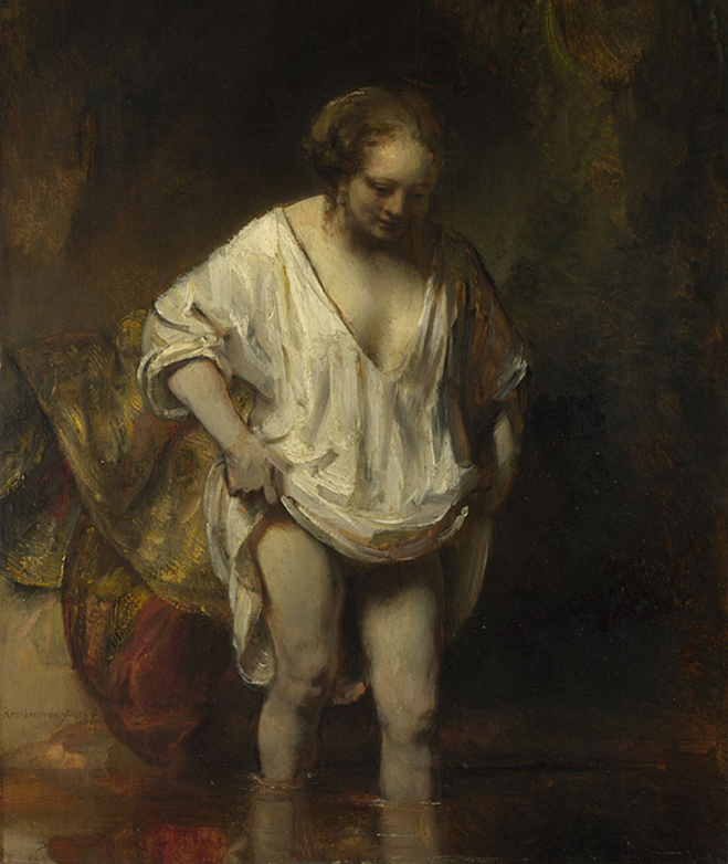 659x782 Rembrandt's Girl - Girl At Window Painting