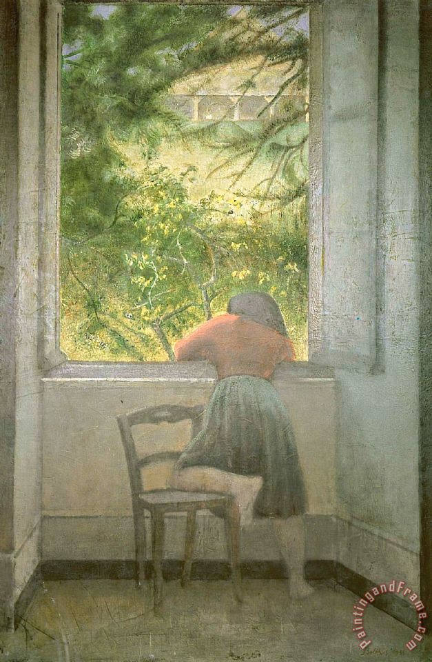 627x960 Balthasar Klossowski De Rola Balthus Girl - Girl At Window Painting