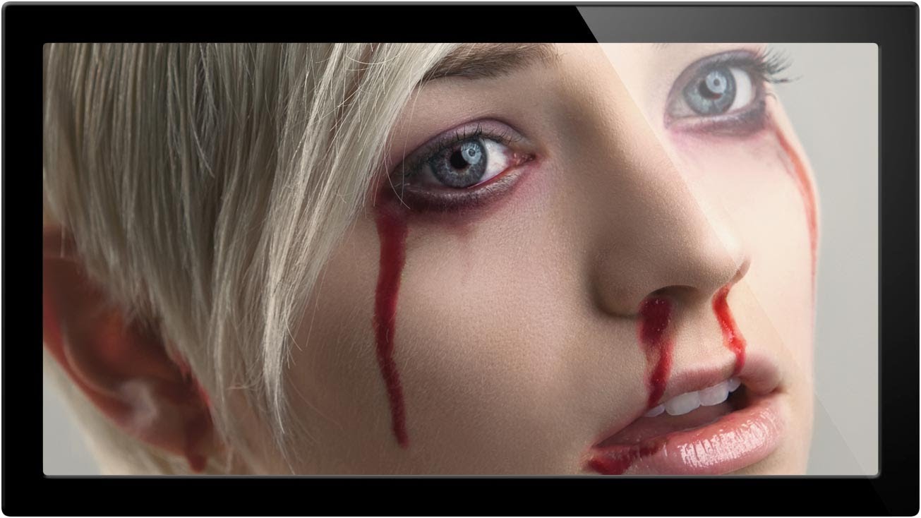 1305x734 How To Make Fake Blood In Photoshop - Girl Crying Blood Painting