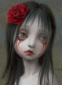 Girl Crying Blood Painting At Paintingvalley Com Explore