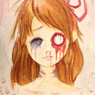 320x320 Liked Drawings By Kawaiiforever111 - Girl Crying Blood Painting