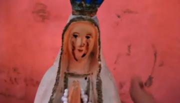 360x206 Virgin Mary Statue Reportedly - Girl Crying Blood Painting