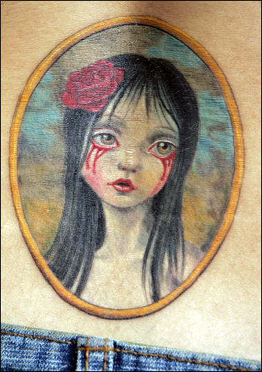380x540 Uncannylittlemissgiana Ink Fever - Girl Crying Blood Painting
