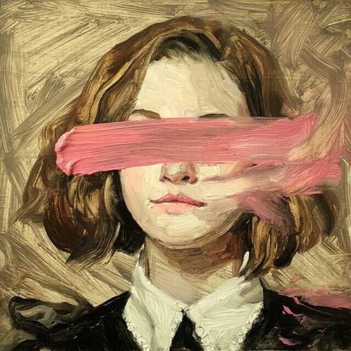 500x500 Image About Girl In Some By Perched On We Heart It - Girl Hair Painting