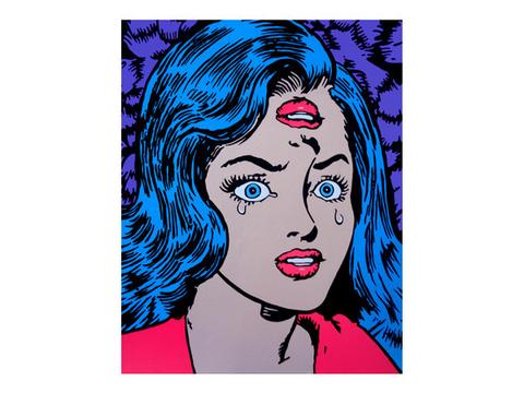 480x360 Trippy Double Vision Pin Up Pop Art Painting For Sale Palm Treat - Girl Hair Painting