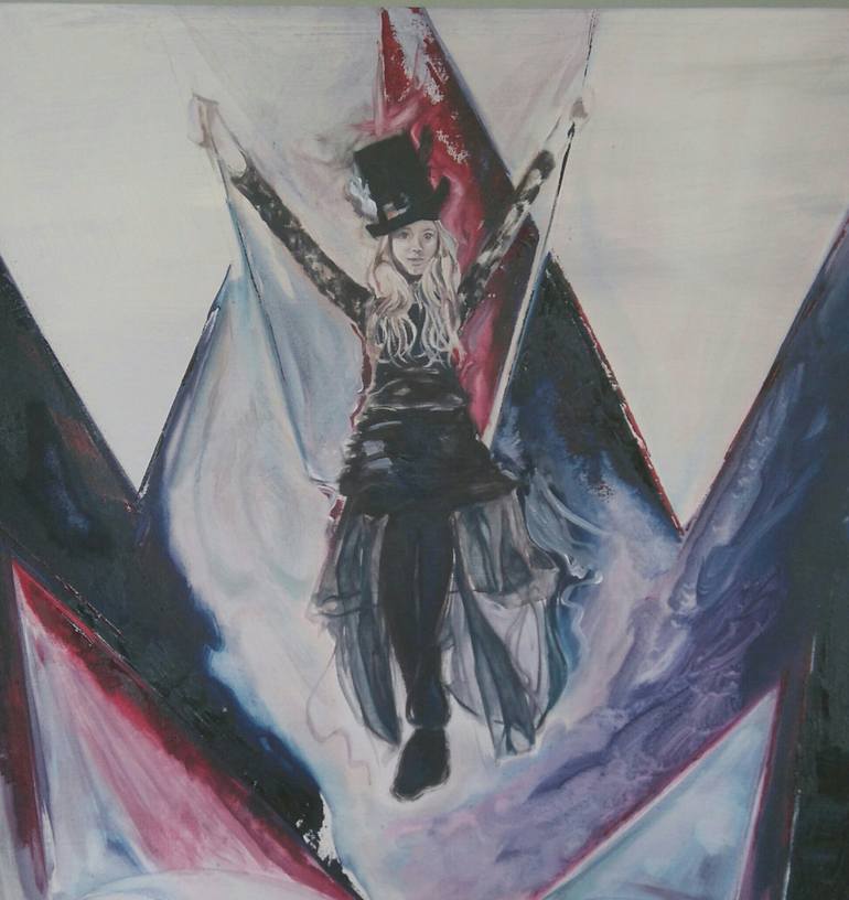 770x816 Saatchi Art Girl On A Swing Painting By Natalie Bennett - Girl In A Swing Painting