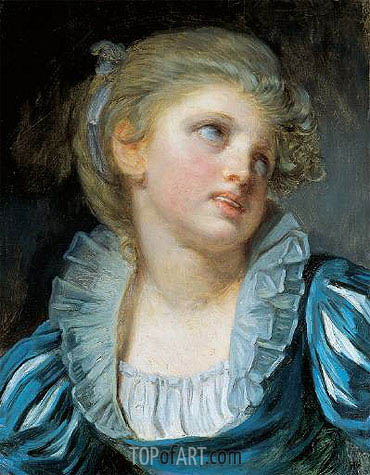370x475 Girl In A Blue Dress Jean Baptiste Greuze Painting - Girl In Blue Dress Painting