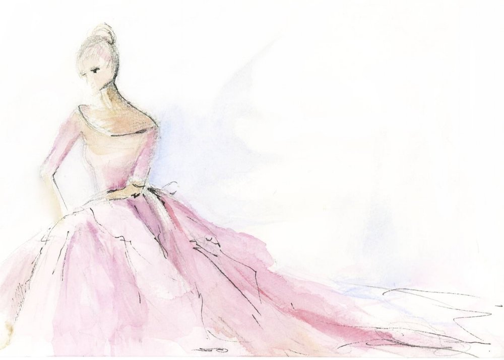 1000x716 Girl In Pink Dress Sitting Diane Bronstein - Girl In Pink Dress Painting