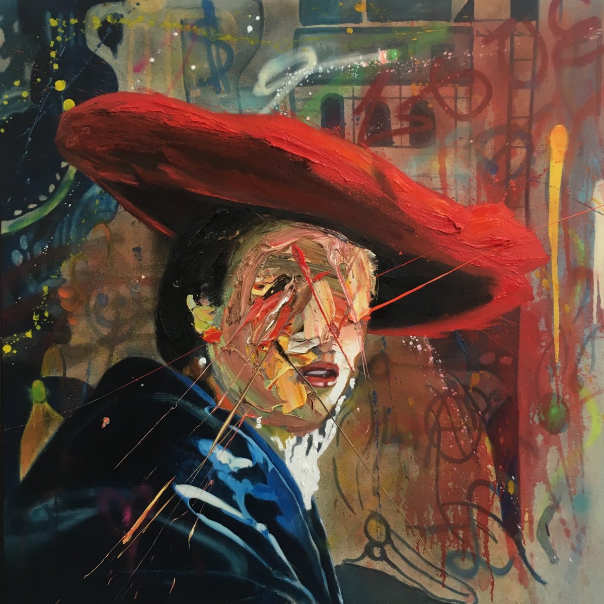 Girl In Red Hat Painting