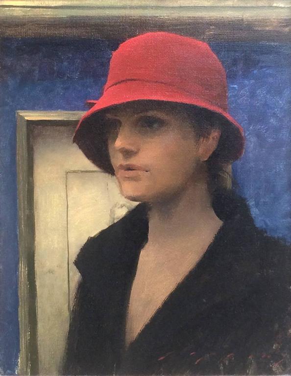 594x768 Jeremy Lipking - Girl In Red Hat Painting