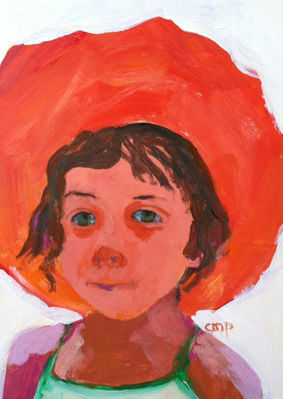908x1280 April 2015 Christine Parker Art Blog - Girl In Red Hat Painting