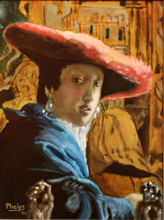 570x764 Girl With A Red Hat Vermeer Portrait Portrait Of A Girl - Girl In Red Hat Painting