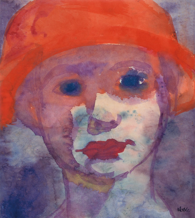 800x894 Artwork By Emil Nolde - Girl In Red Hat Painting