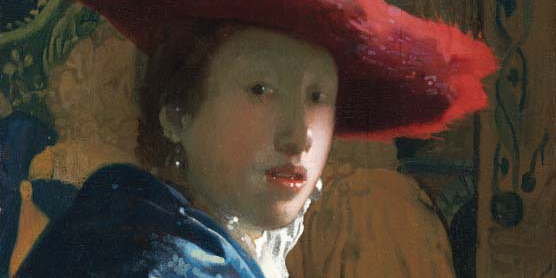 556x278 As I See It Vermeer's Girl With The Red Hat - Girl In Red Hat Painting