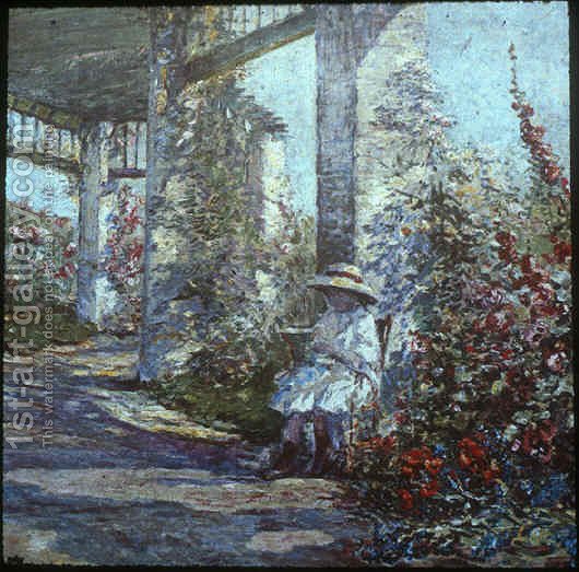 530x523 Little Girl In The Garden Anna Boch Reproduction 1st Art Gallery - Girl In The Garden Painting