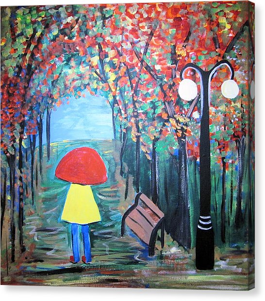 546x620 Girl In The Rain Painting By Jo Claire Hall - Girl In The Rain Painting