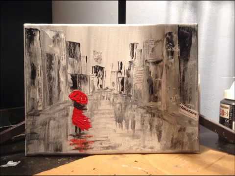 480x360 How To Paint A Girl In The Rain - Girl In The Rain Painting